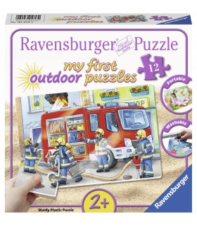 Puzzle Plastic Pompieri, 12 Piese
