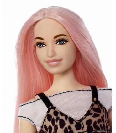 Papusa Barbie Fashionista Cu Parul Roz