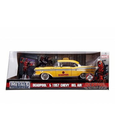 Yellow Taxi Chevy 1957 Dead Pool Scara 1:24