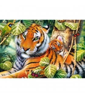 Puzzle Tigri Bengalezi In Padurea Tropicala, 1500 Piese