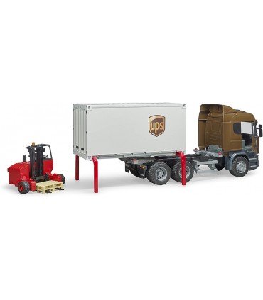 Camion Scania UPS Cu Container Si Stivuitor Portabil