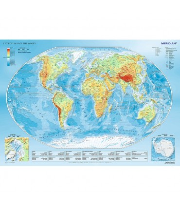 Puzzle Harta Fizica A Lumii, 1000 Piese