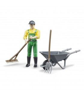 Set Figurina Agricultor Cu Accesorii