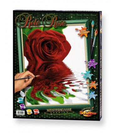 Kit Pictura Pe Numere Trandafirul Rosu