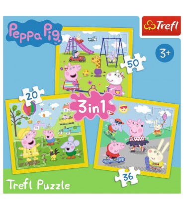 Puzzle Peppa Pig O Zi Aniversara 3 In 1, 20/36/50 Piese