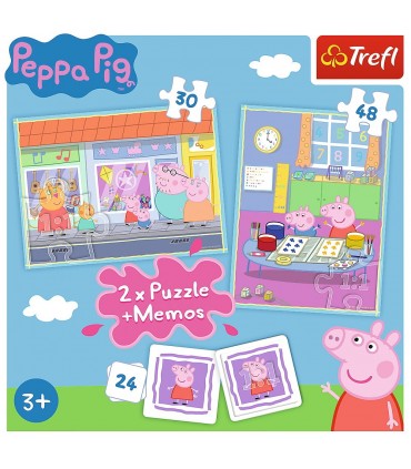 Puzzle Memo Peppa Pig 2In1, 30/48 Piese