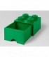 Cutie Depozitare LEGO 2X2 Cu Sertar, Verde