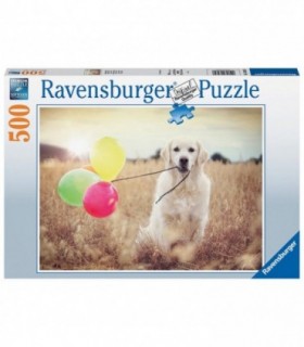 Puzzle Catel Cu Baloane, 500 Piese