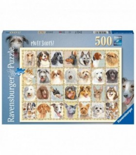 Puzzle Portrete De Caini, 500 Piese