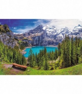 Puzzle Lacul Oeschinen, 1500 Piese