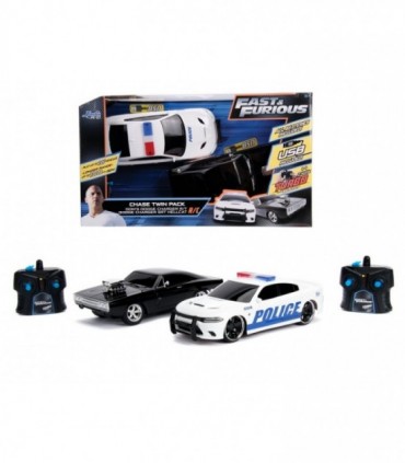Set Masinute Fast And Furious RC Toyota Supra&Dodge Charger SRT, Scara 1:16