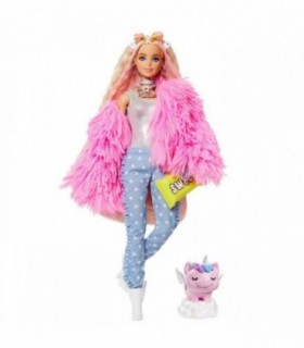 soft Government ordinance Spanish Oferta Jucarie Papusa Barbie Extra Style Fluffy Pinky - Pandy Toys ®