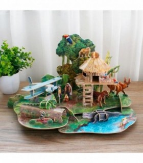 Puzzle 3D & Brosura - Padure Amazoniana, 67 Piese