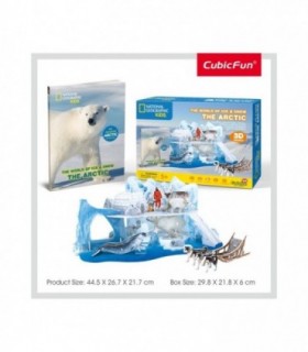 Puzzle 3D & Brosura - Lumea De Gheata, 73 Piese