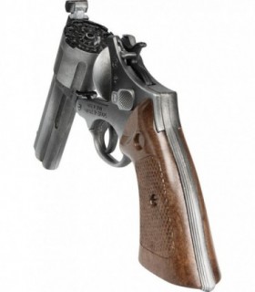 Revolver Politie Magnum, Culoare Argint Antichizat, 12 Capse