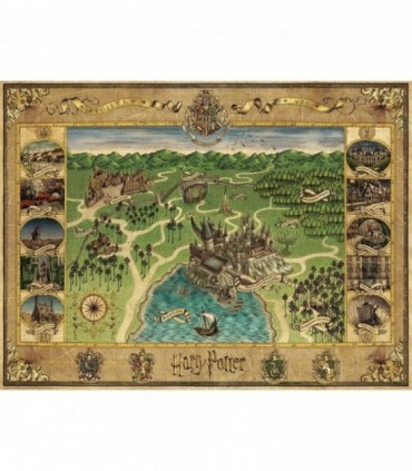 Puzzle Harta Hogwarts, 1500 Piese