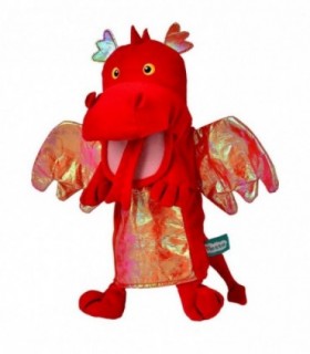 Marioneta De Mana Dragonul Rosu Multicolor