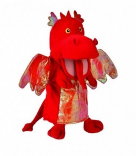 Marioneta De Mana Dragonul Rosu Multicolor