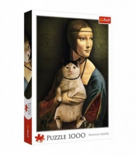 Puzzle Doamna Cu Pisica, 1000 Piese