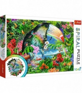 Puzzle Spiral Animale Tropicale, 1040 Piese