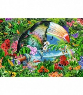 Puzzle Spiral Animale Tropicale, 1040 Piese