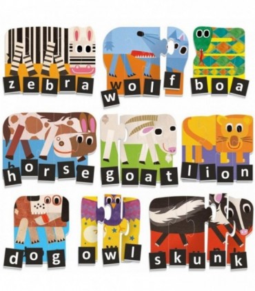 Ecoplay - Puzzle-Uri Progresive Litere Si Cuvinte Eng