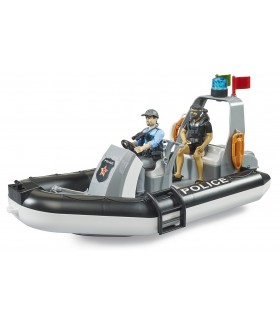 Barca De Politie Cu Politist, Scafandru Si Accesorii