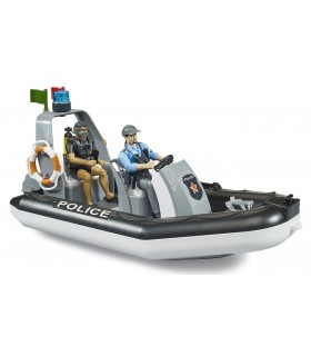 Barca De Politie Cu Politist, Scafandru Si Accesorii