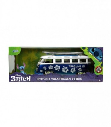 Autobuz Metalic Si Figurina Stitch, Scara 1:24