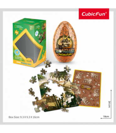 Puzzle 3D Triceratops, 63 Piese