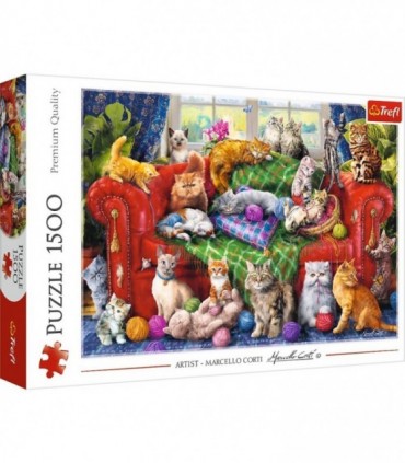 Puzzle - Pisicutele Pe Canapea, 1500 Piese