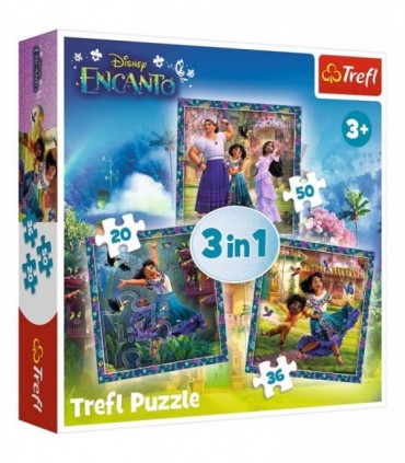 Puzzle Disney Encanto - Eroii Din Encanto, 3-In-1, 20/36/50 Piese