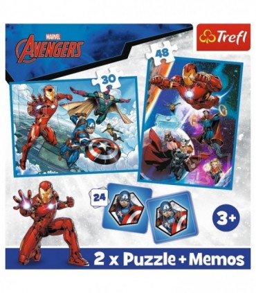 Puzzle Avengers, 2-In-1, Eroii In Actiune, 24/30/48 Piese