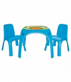 Set Masuta cu 2 Scaune pentru Copii Pilsan King Table, Blue