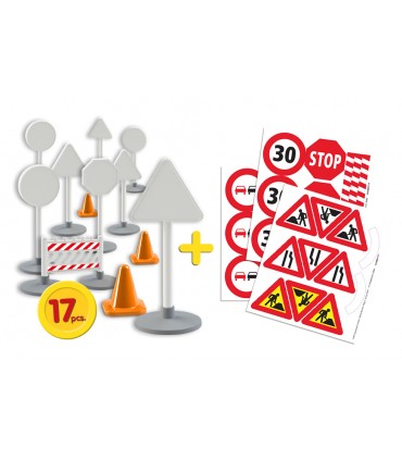 Semne De Circulatie, 17 Piese Cu Stickere