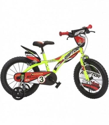 Bicicleta copii Dino Bikes 14' Raptor galben