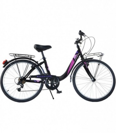 Bicicleta Dino Bikes 24' City Summertime negru