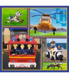 Puzzle Trefl 3in1 Pompierul Sam O Zi Din Viata Pompierilor