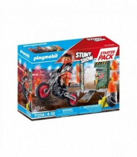 Set Motociclist Stuntshow Si Perete De Foc