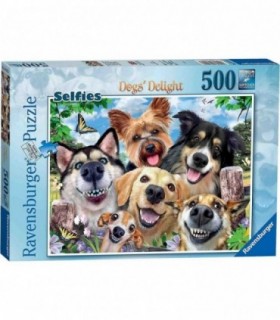 Puzzle Selfie Cu Catelusi, 500 Piese