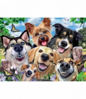Puzzle Selfie Cu Catelusi, 500 Piese