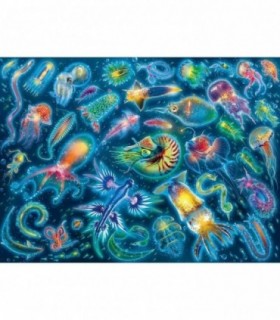 Puzzle Specii Marine Colorate, 500 Piese