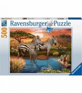 Puzzle Zebre La Apa, 500 Piese