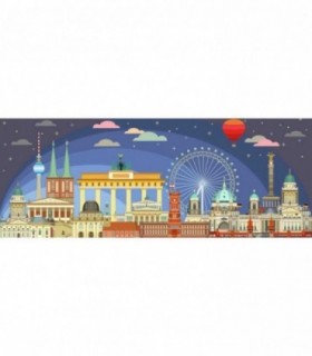 Puzzle Panorama Berlinul Noaptea, 1000 Piese
