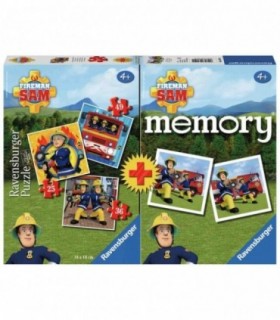 Puzzle si Joc Memory Pompierul Sam, 25/36/49 Piese