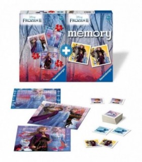 Puzzle si Joc Memory Frozen, 25/36/49 Piese
