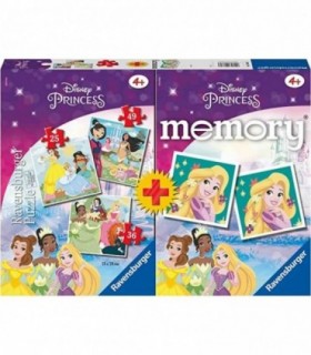 Puzzle si Joc Memory Printesele Disney, 25/36/49 Piese