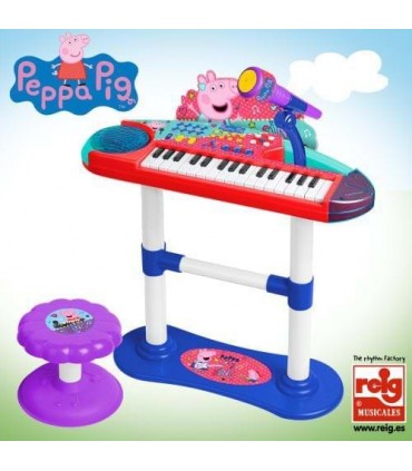 Keyboard Electronic Cu Microfon Si Scaunel Peppa Pig