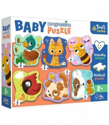 Puzzle Primo Baby Progressive - Animale Domestice