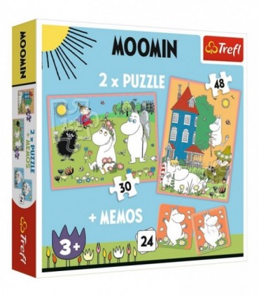 Puzzle 2-in-1 Memo Moomin, 24/48 Piese